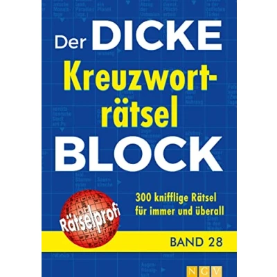 Afbeelding van Der dicke Kreuzworträtsel Block Band 28: 300 knifflige Rätsel für immer und überall