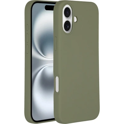 Afbeelding van Accezz Hoesje Geschikt voor iPhone 16 Siliconen Liquid Silicone Backcover MagSafe Lichtgroen