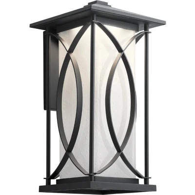 Afbeelding van Kichler LED Wand Buitenlamp Ashbern 1X E27 Max 60W IP44 Dimbaar Textured Black