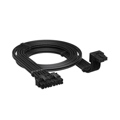 Afbeelding van CORSAIR Right Angled Embossed PCIe 5.1 12V 2x6 Cable 600W Type 4 UL1569 16AWG 105C VW 1 Black 650mm Style A