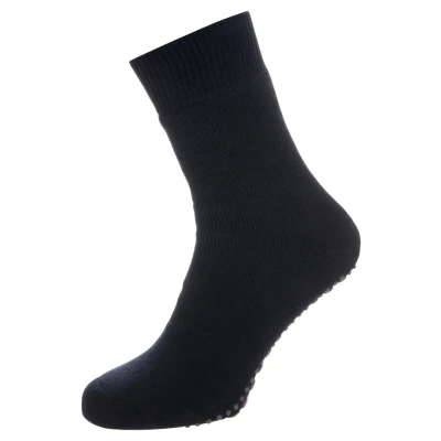 Afbeelding van Falke heren Homepads huissokken in wolblend met anti slip de kleur Donkerblauw, maat: 43/46