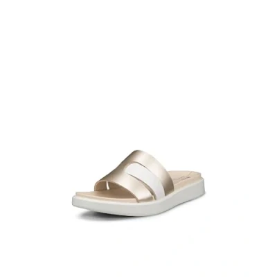 Afbeelding van ECCO Flowt LOW Muiltjes, Dames, Maat: 38, White/pure white/gold Leer