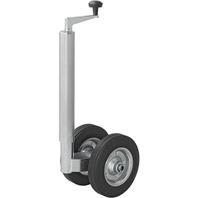 Afbeelding van Pro Plus Neuswiel Ø 48 mm voor Aanhanger Dubbel Wiel Metalen Velg Rubberband 200 x 50