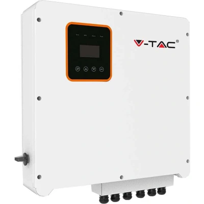 Afbeelding van V TAC VT 6608303 Zonne omvormers Drie Fasen Hybride Wit IP65
