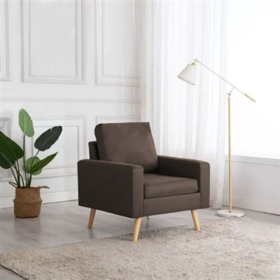 Afbeelding van vidaXL Fauteuil stof bruin