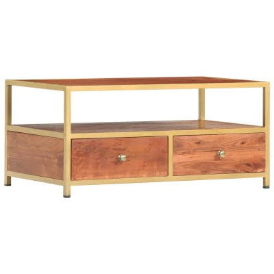Afbeelding van Salontafel 90x50x40 cm massief acaciahout