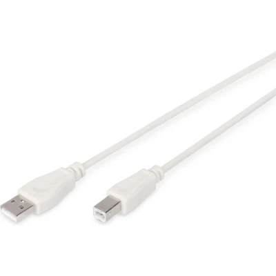 Afbeelding van Digitus USB kabel 2.0 A stekker, B stekker 5.00 m Beige AK 300105 050 E
