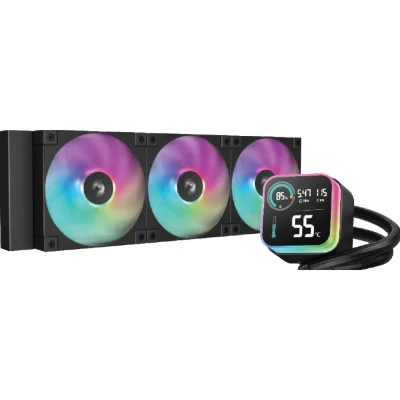 Afbeelding van DeepCool LQ360 Vloeistofkoelsysteem processor Afmeting radiator: 360mm voor Intel LGA: 1851, 1700, 1200, 115x AMD AM5, AM4 3x FD12 ARGB Fans zwart