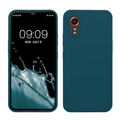 Afbeelding van kwmobile telefoonhoesje geschikt voor Samsung Galaxy Xcover7 Hoesje met siliconen coating Smartphone case in mat petrol