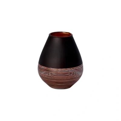 Afbeelding van Villeroy &amp; Boch Manufacture Swirl Vaas 12 Cm Donkerbruin