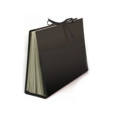 Afbeelding van Liderpapel folio vouwmap karton zwart gevoerd