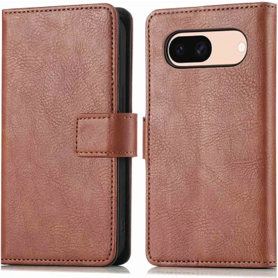 Afbeelding van iMoshion Hoesje Geschikt voor Google Pixel 8a Met Pasjeshouder Luxe Bookcase Bruin