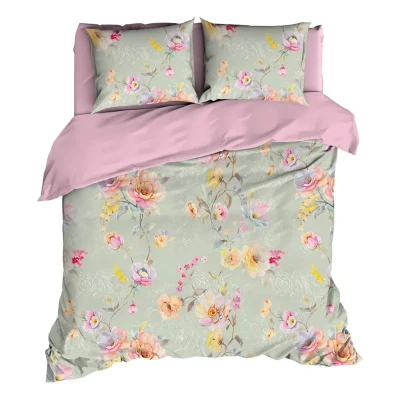 Afbeelding van Satin d&#039;Or Charlotte Dekbedovertrek Lits jumeaux (270x200/220 cm + 2 slopen) Zachtgroen