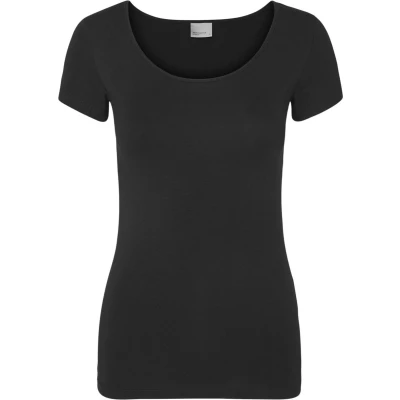 Afbeelding van VERO MODA Tshirt Soft Zwart dessin XS