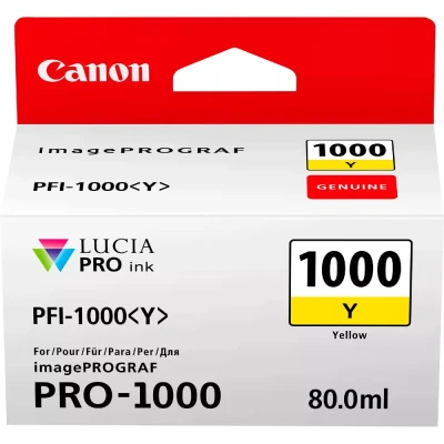 Afbeelding van Canon PFI 1000Y Inktcartridge Geel