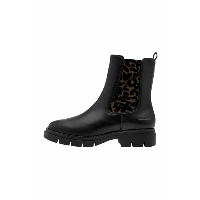 Afbeelding van Tamaris Korte laarzen, Dames, Maat: 41, Black leopard Schoenen