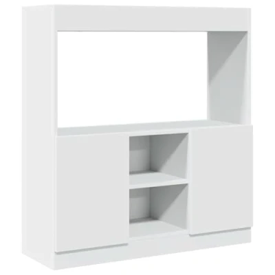 Image de vidaXL Buffet haut blanc 92x33x100 cm bois d&#039;ingénierie855124