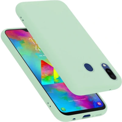Afbeelding van Cadorabo Hoesje geschikt voor Samsung Galaxy M20 in LIQUID LICHT GROEN Beschermhoes gemaakt van flexibel TPU silicone Case Cover