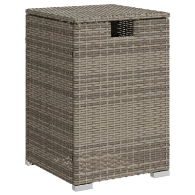 Afbeelding van Afdekkast voor propaangasfles 40x40x60 cm Poly Rattan grijs