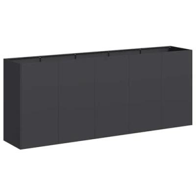 Afbeelding van vidaXL Plantenbak 200x40x80 cm koudgewalst staal zwart