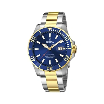 Afbeelding van FESTINA Herenhorloge analoog kwarts met armband van roestvrij staal F20532/1, Blauw, klassiek, Klassiek