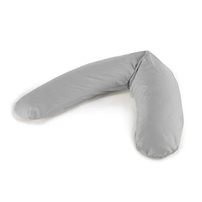 Afbeelding van Theraline Comfortabel voedingskussen, gevuld met fijne zandparels, grijze buitenhoes, 180 cm