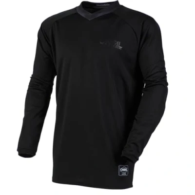 Afbeelding van O&#039;NEAL Motorcrossshirt, Enduro motorfiets, pasvorm voor maximale bewegingsvrijheid, genaaide elleboogbescherming, ademend, Element Jersey Classic, volwassenen, zwart, maat XL