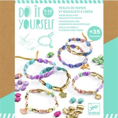 Image de Création perle et bijou Djeco Coffret créatif Perles de papier