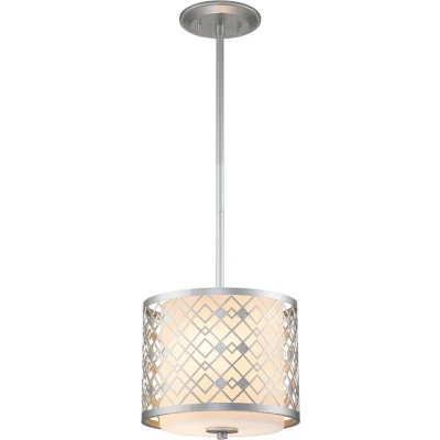 Afbeelding van Elstead Lighting LED Pendelarmatuur Ziggy 1X E27 Max 40W Dimbaar Lacquered Silver