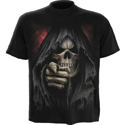 Afbeelding van Spiral Game Over Heren T shirt met korte mouwen Zwart Regular/Standaard Fit, zwart.