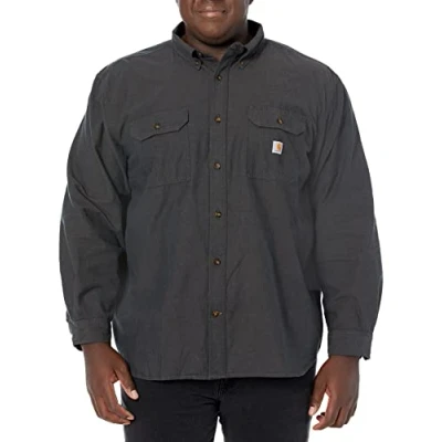 Afbeelding van Carhartt Shirt met lange mouwen originele pasvorm heren professioneel nut lang overhemd (1 stuk), Chambray zwart