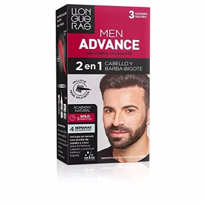Afbeelding van Gepigmenteerde crème Llongueras Men Advance Semi permanent 3 Donkerbruin (4 pcs)