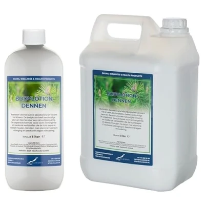 Afbeelding van Bodylotion Dennen 1 liter hervulbaar + Jerrycan 5 navulling