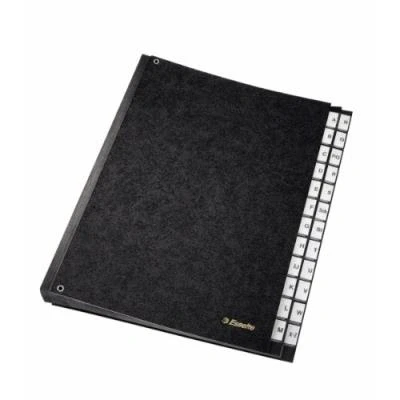 Image de Leitz 629997 classeur à soufflet a z 24 compartiments couverture rigide noir