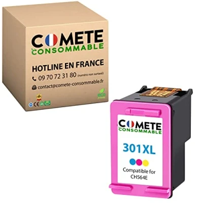 Image de COMETE 301XL 1 Cartouche d&#039;encre Compatible HP Couleur Marque française