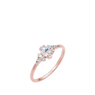Afbeelding van Elli Classic Ring Rose goldcoloured, Dames, Maat: 54, gold coloured
