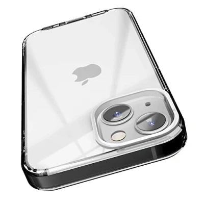 Afbeelding van elago hybride transparante hoes compatibel met iPhone 13 (6,1 inch), PC + TPU, verminderde vergeling, volledige bescherming Schokbestendige (zwart)