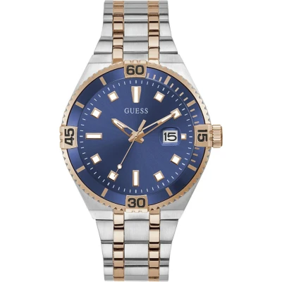 Afbeelding van Guess watches premier GW0330G3 Herenhorloge 45 mm Goud/Zilverkleurig