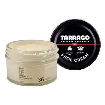 Afbeelding van Shoe Cream Beschermende crème voor leren schoenen, schoenverzorging, voedt, herstelt en beschermt 50 ml, (36) Ivoor
