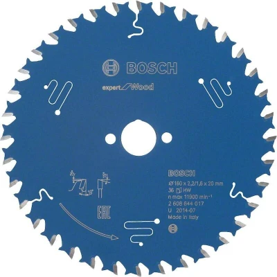 Image de BOSCH 2608644017 lame de scie circulaire Expert pour le bois, 160 x 20 2.2 mm, 36T