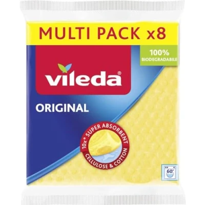 Image de Vileda 142274 chiffons en tissu éponge coton multicolore 13 x 3 cm