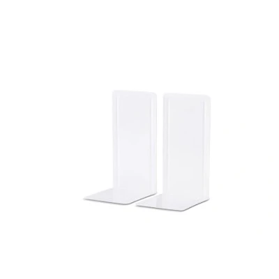 Afbeelding van Maul Ordner Boekensteun Metaal 24x12x24cm Set Van 2 Stuks Wit