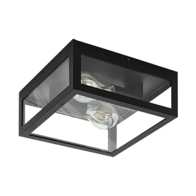 Afbeelding van Eglo Wand En Plafondlamp Amezola Zwart