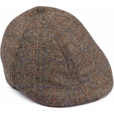 Afbeelding van No Excess Flat Cap Melange Bruin Maat Heren Platte petten