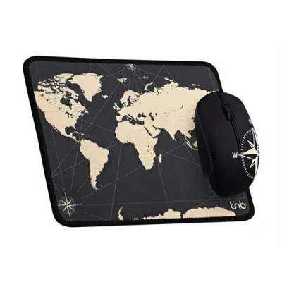 Image de T&#039;nB EXCLUSIV&#039; souris optique sans fil récepteur USB TRAVEL boîte de suspension avec tapis