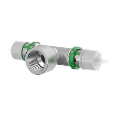 Afbeelding van Comap MultiSkin messing perskoppeling T stuk 20 x 1/2 (water) met