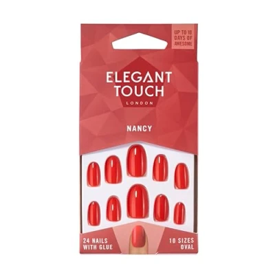 Afbeelding van Elegant Touch Polished Nails Nancy Red Ovaal Kunstnagels, 24 stuks