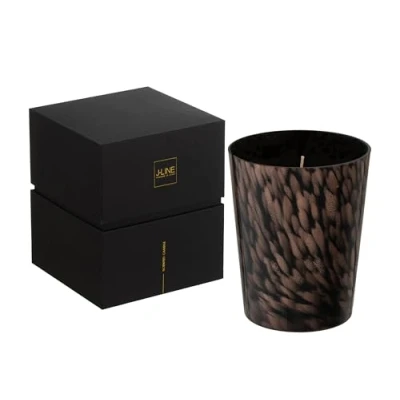 Afbeelding van J Line Geurkaars Sandalwood Zwart/Goud Medium 68U