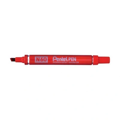 Image de Pentel Marqueur permanent N60, pointe biseautée, rouge