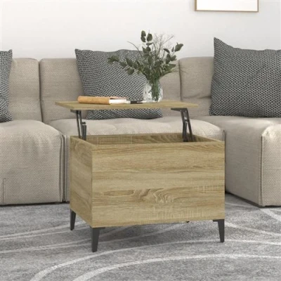 Afbeelding van vidaXL Salontafel 60x44,5x45 cm bewerkt hout sonoma eikenkleurig